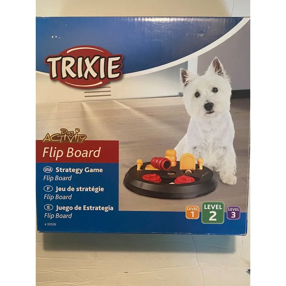 Trixie Pet Dog Activity Strategy Game Flip Board Level 2 Toy Puzzle